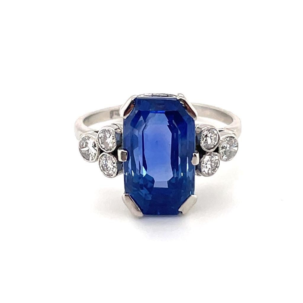 Rare Old Unheated Ceylon Sapphire Ring | Marlow's Diamonds