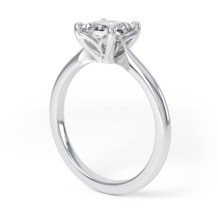 AMAYA | Princess cut Knife Edge Set Engagement Ring - Marlows Diamonds