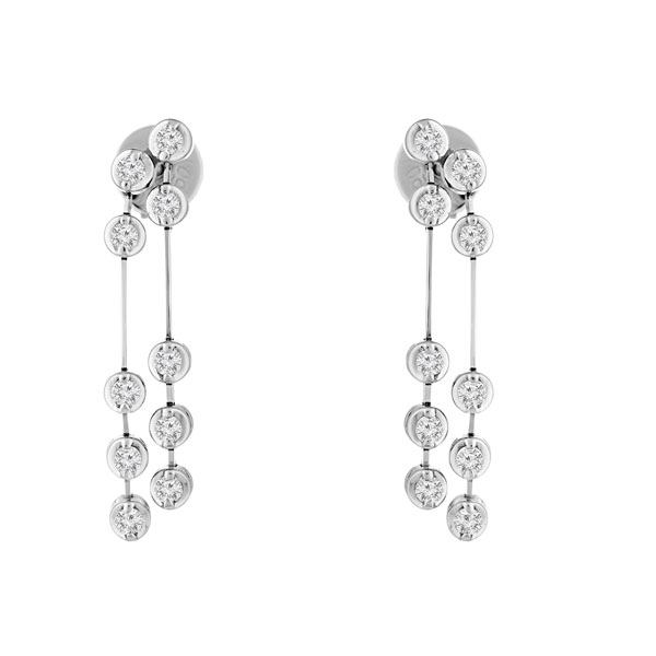 Diamond Drop Earrings | Round Cut | D_S016