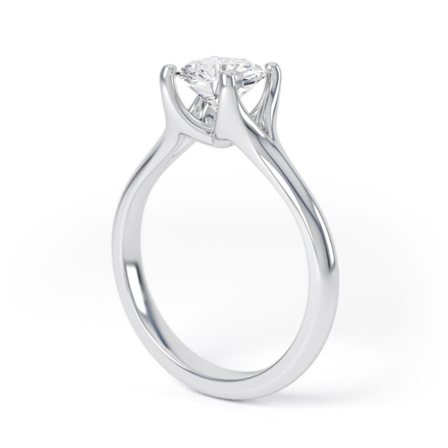 AALIYAH | Four Claw split shoulder Solitaire Diamond Ring - Marlows ...