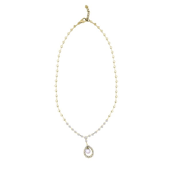 Diamond Necklace With Pearl | DS014