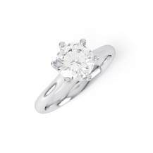 EMERSON | Six Claw Low Set Straight Edge Solitaire Engagement Ring