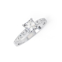 PARKER | Princess Cut Shoulder Claw set Engagement Ring