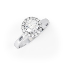ASHLEY | Round Halo Set Diamond Engagement Ring