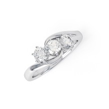 PHOEBE | Classic Trilogy Style Twist Diamond Ring