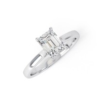 HEAVEN | Straight band Emerald Cut Diamond Engagement Ring