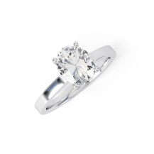 MACIE | Wide band Oval Shape Diamond Engagement Ring