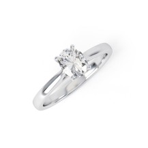 CASSIDY | Oval shape Knife Edge Diamond Engagement Ring