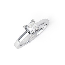 MAGGIE | Wide Band Square Set Princess cut Engagement Ring