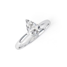 KENDRA | Pear shape knife edge solitaire diamond ring