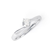 ADDISON | Slim Twist Set Diamond Engagement Ring