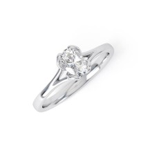 DESTINY | Split Shoulder oval shaped solitaire Engagement ring