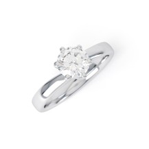 MORGAN | Six Claw Set Wide Diamond Ring