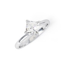 DRESBY | NEW Petite band Princess cut Engagement Ring