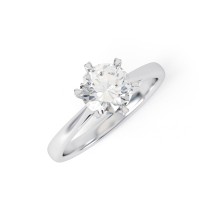 GABY | V Shape 6 Claw Solitaire Engagement Ring