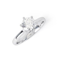 CORA | Six claw Solitaire Diamond Ring