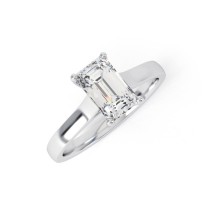 LOLA | Tapering Up Solitaire Emerald Cut Engagement Ring