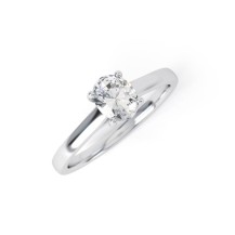 KENDAL | Oval shape Wide band solitaire Engagement Ring