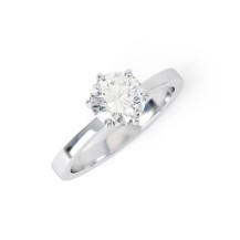 MIA | Six Claw Taper Set Diamond Ring
