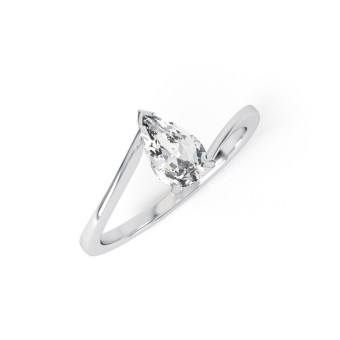 JESSIE | Pear shape Twist Diamond Engagement Ring