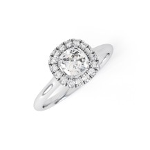 LAYLA – Cushion Shape Halo Set Diamond Engagement Ring