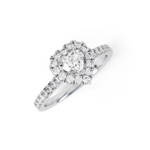 PEYTON | Heart shape halo set diamond engagement ring